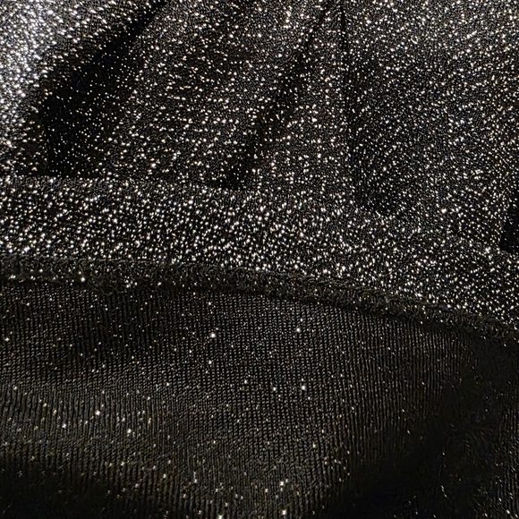 Retro sleeveless cocktail swing dress, black threaded with silver,, XL - Picture 16 of 16